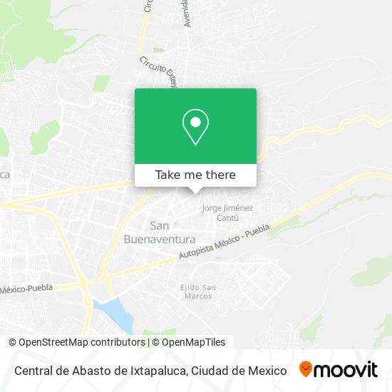 Mapa de Central de Abasto de Ixtapaluca