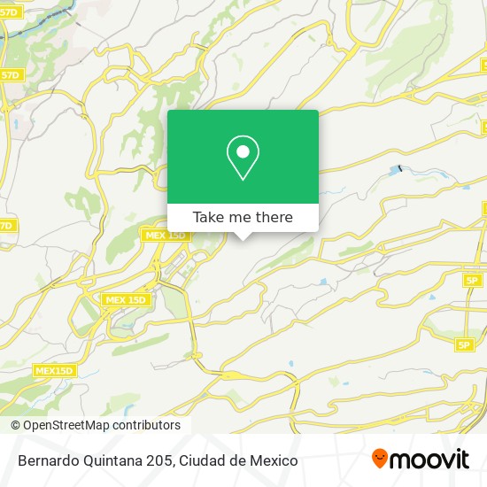 Bernardo Quintana 205 map