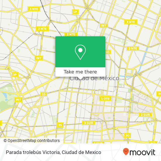 Parada trolebús Victoria map