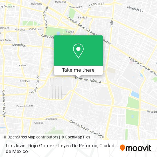 Lic. Javier Rojo Gomez - Leyes De Reforma map