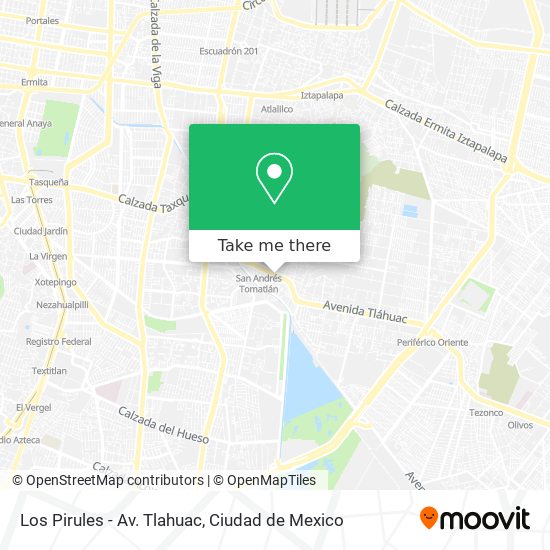 Los Pirules - Av. Tlahuac map