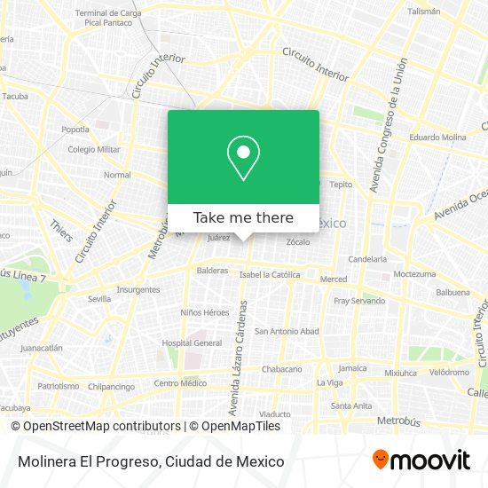 Molinera El Progreso map