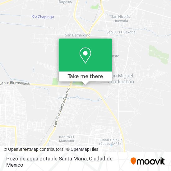 Pozo de agua potable Santa María map