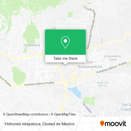 Mapa de Hidrones ixtapaluca