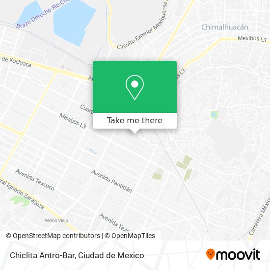 How to get to Chiclita Antro-Bar in Nezahualcóyotl by Bus or Metro?