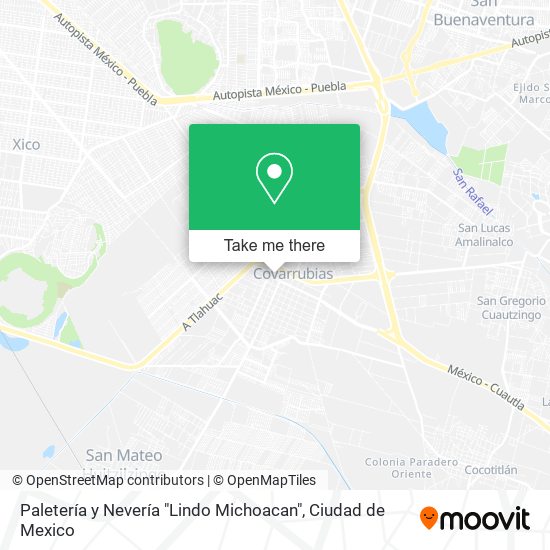Mapa de Paletería y Nevería "Lindo Michoacan"