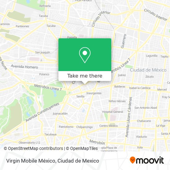 Virgin Mobile México map