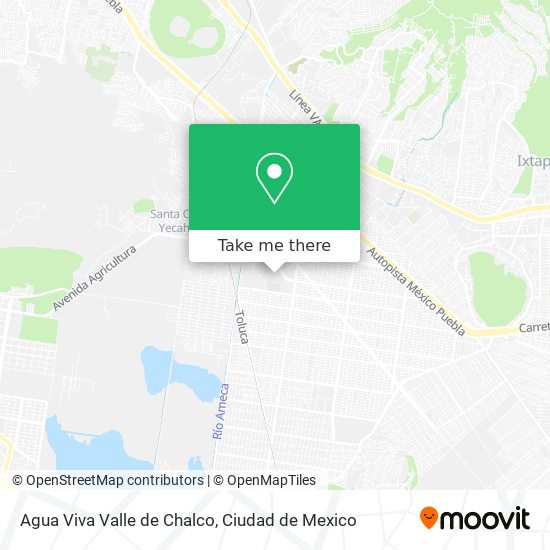 Mapa de Agua Viva Valle de Chalco