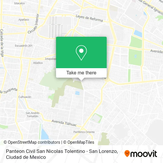 Mapa de Panteon Civil San Nicolas Tolentino - San Lorenzo