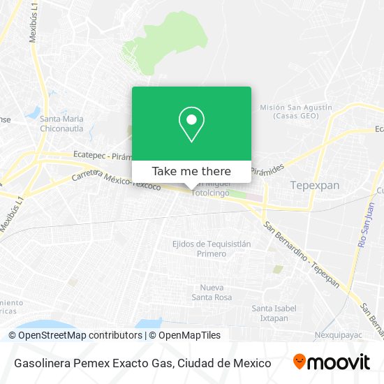 Mapa de Gasolinera Pemex Exacto Gas