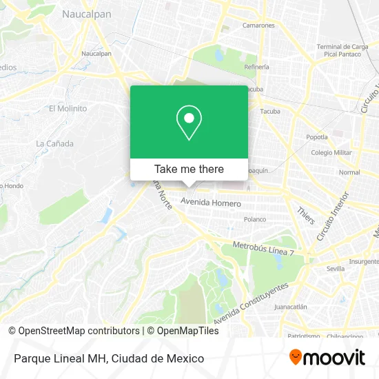 Parque Lineal MH map