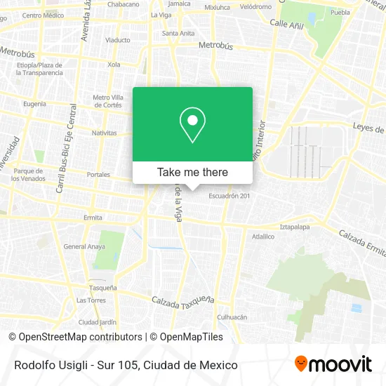 Mapa de Rodolfo Usigli - Sur 105