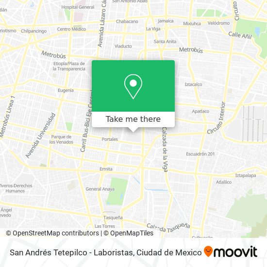Mapa de San Andrés Tetepilco - Laboristas