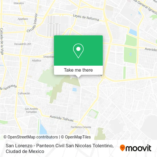 San Lorenzo - Panteon Civil San Nicolas Tolentino map