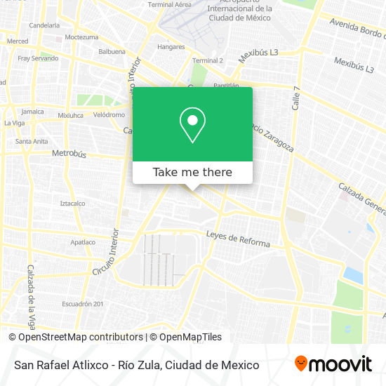 San Rafael Atlixco - Río Zula map