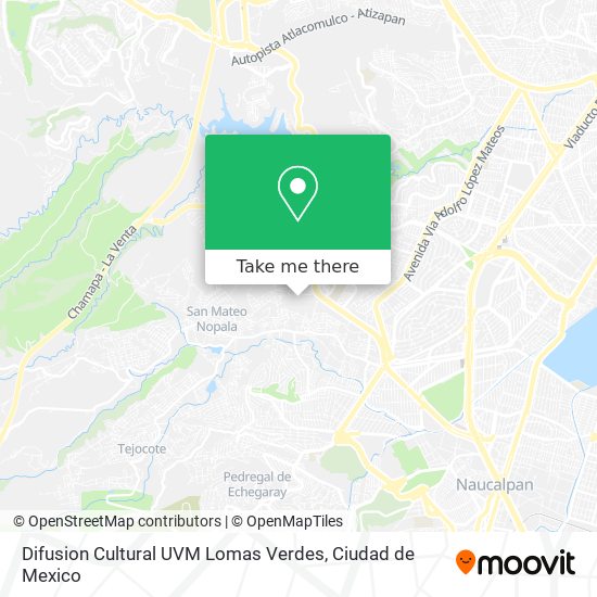Difusion Cultural UVM  Lomas Verdes map