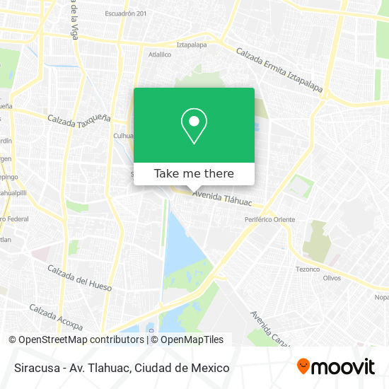 Mapa de Siracusa - Av. Tlahuac