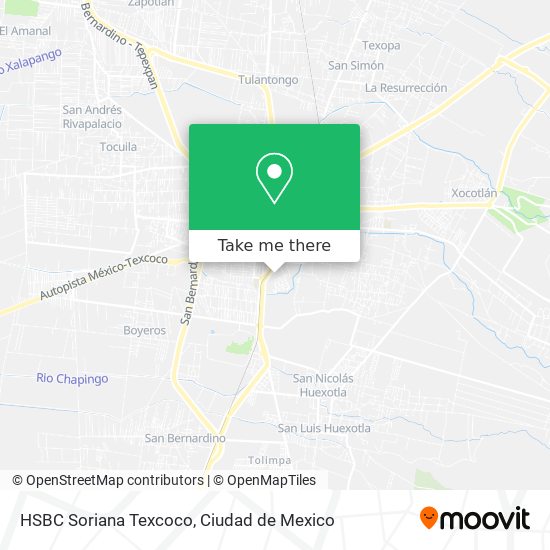 HSBC Soriana Texcoco map