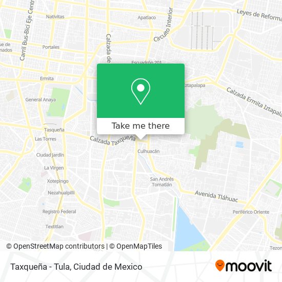 Taxqueña - Tula map