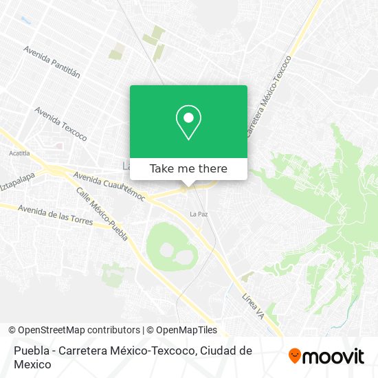 Puebla - Carretera México-Texcoco map