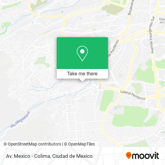 Av. Mexico - Colima map