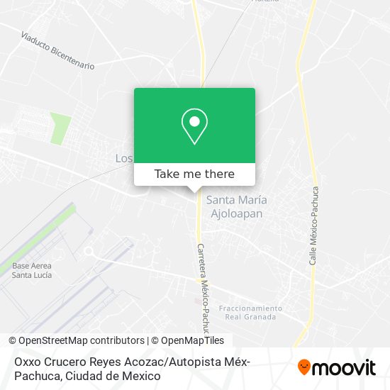 Oxxo Crucero Reyes Acozac / Autopista Méx-Pachuca map