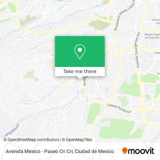 Avenida Mexico - Paseo Cri Crí map