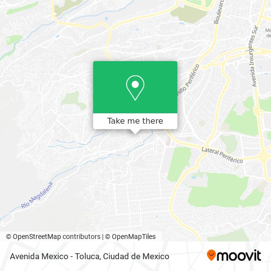 Avenida Mexico - Toluca map