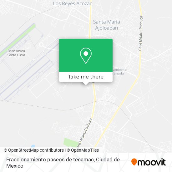 Mapa de Fraccionamiento paseos de tecamac