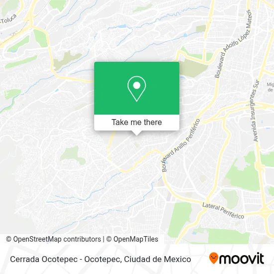 Cerrada Ocotepec - Ocotepec map