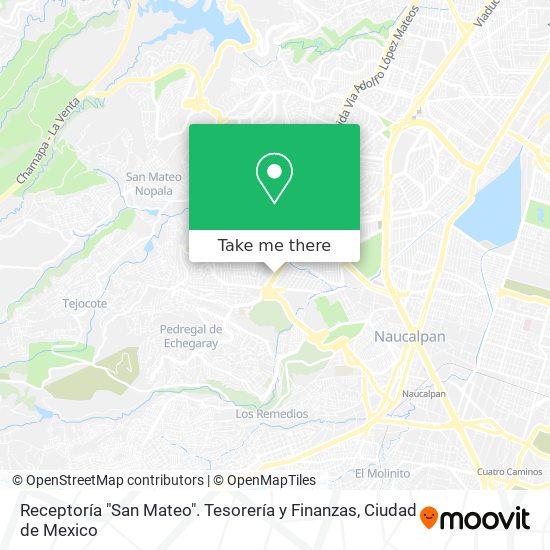 Receptoría "San Mateo". Tesorería y Finanzas map