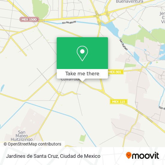 Jardines de Santa Cruz map