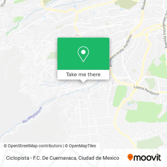 Mapa de Ciclopista - F.C. De Cuernavaca