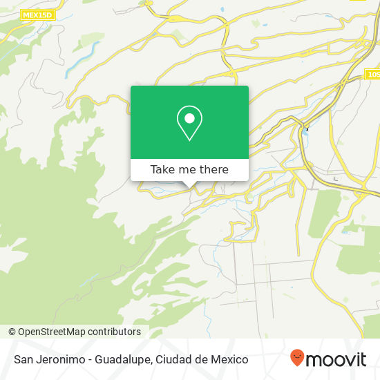 San Jeronimo - Guadalupe map