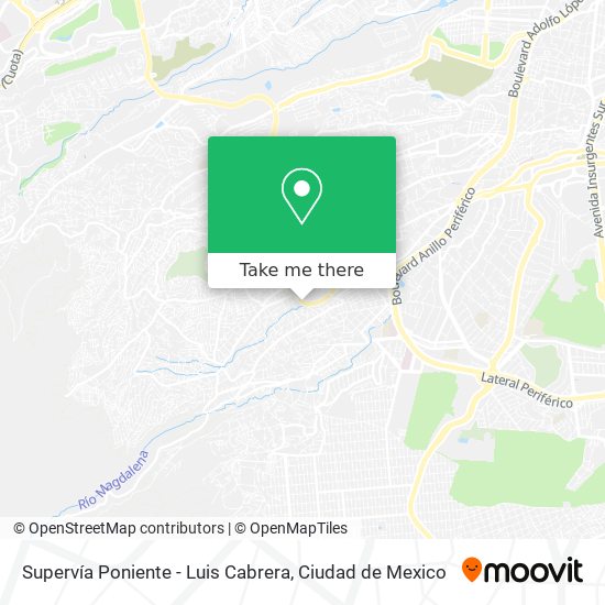 Supervía Poniente - Luis Cabrera map