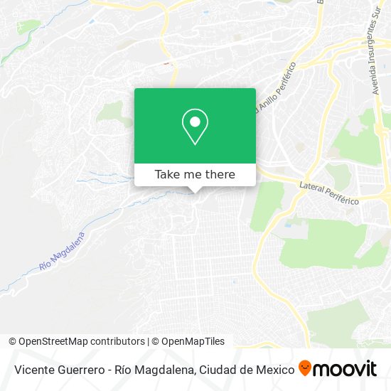 Vicente Guerrero - Río Magdalena map