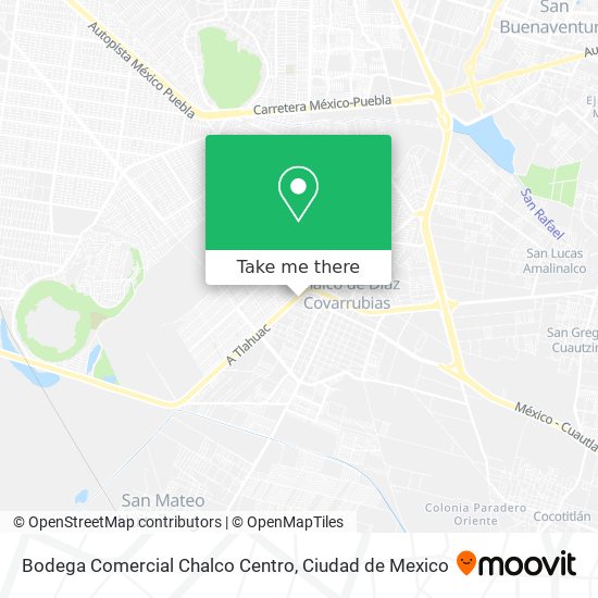 Mapa de Bodega Comercial Chalco Centro