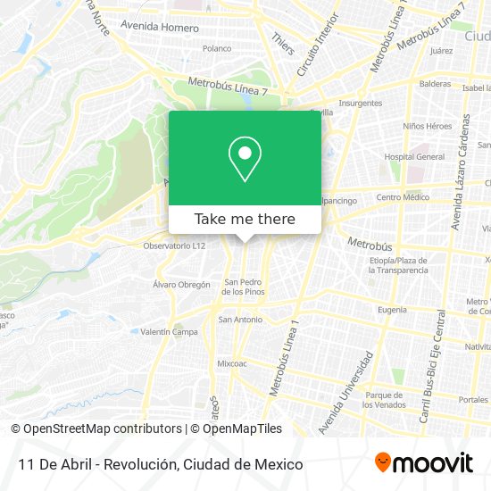11 De Abril - Revolución map