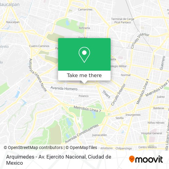 Mapa de Arquímedes - Av. Ejercito Nacional