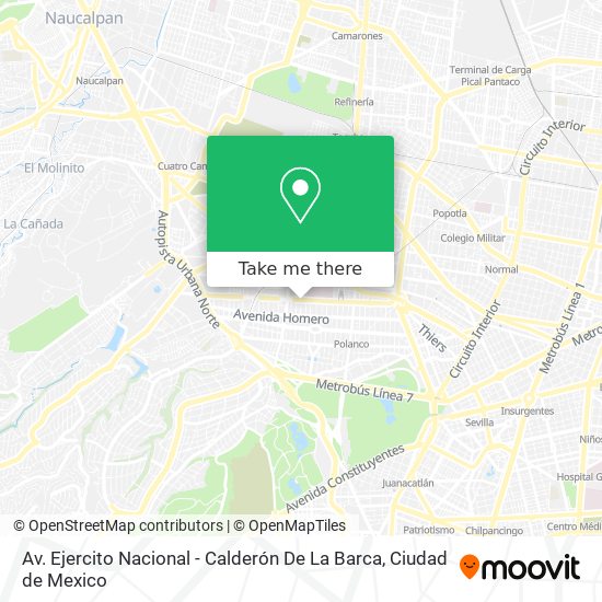 Av. Ejercito Nacional - Calderón De La Barca map