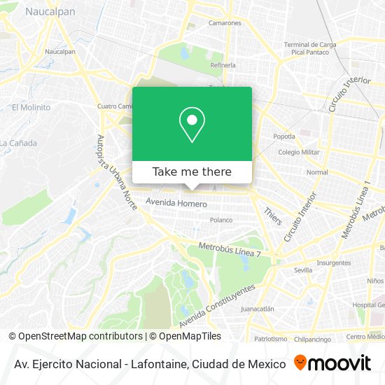Av. Ejercito Nacional - Lafontaine map