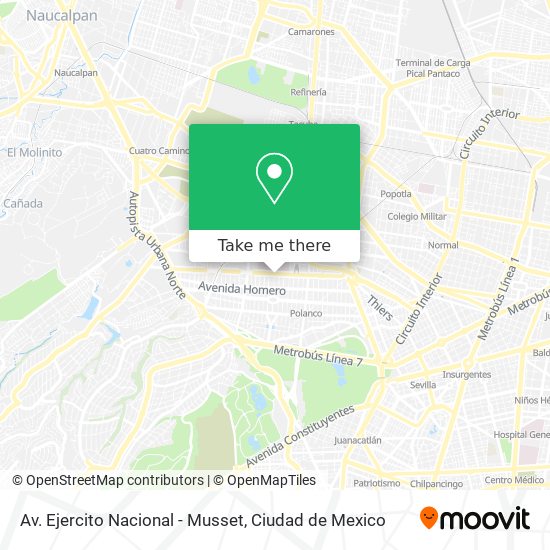 Mapa de Av. Ejercito Nacional - Musset