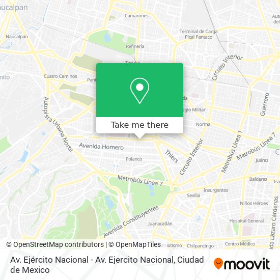 Mapa de Av. Ejército Nacional - Av. Ejercito Nacional