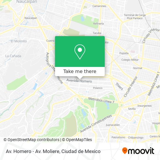 Av. Homero - Av. Moliere map