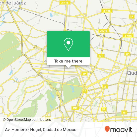 Av. Homero - Hegel map