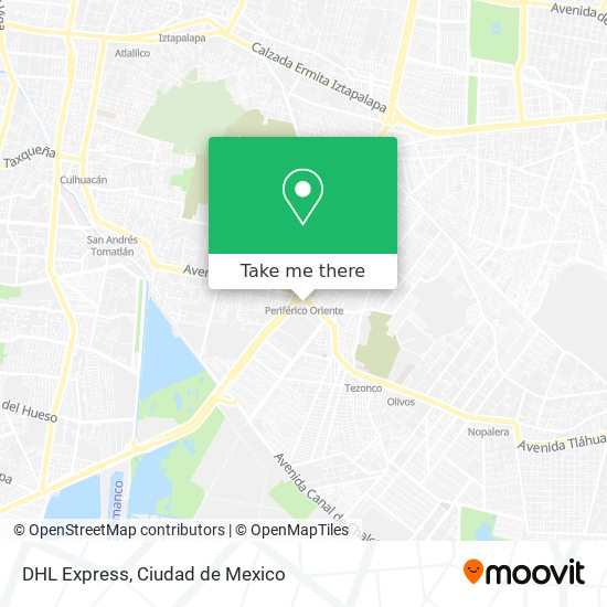 Mapa de DHL Express