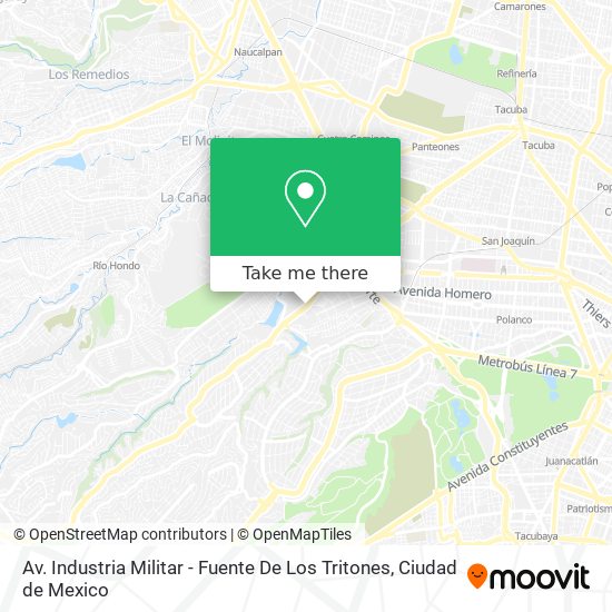 Mapa de Av. Industria Militar - Fuente De Los Tritones