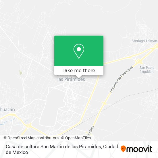 Casa de cultura San Martin de las Piramides map