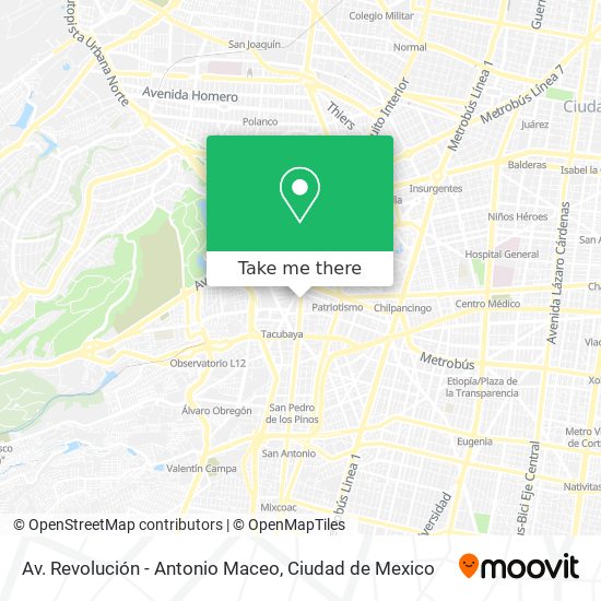 Av. Revolución - Antonio Maceo map