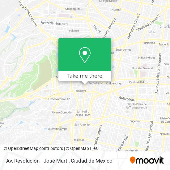 Av. Revolución - José Marti map